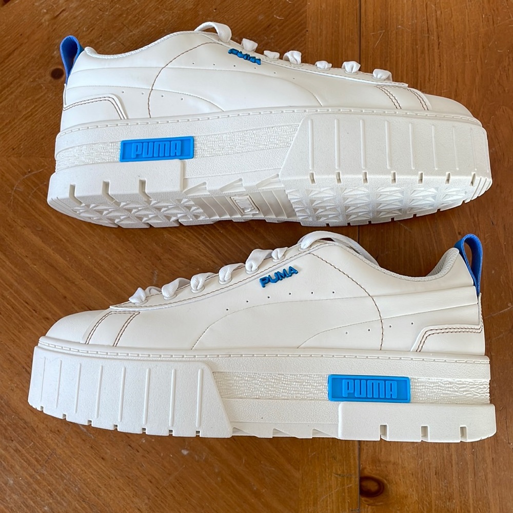 Women’s Puma Platform Sneakers Mayze Infuse ‘Pristine’ 384974-02 Size 9.5 NEW